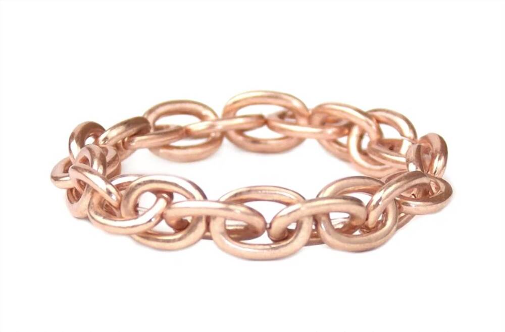 NEW MARLYN SCHIFF women's link stretch bracelet in rose gold